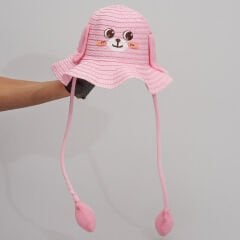 BASMALI ÇOCUK HASIR ŞAPKA KVS-022