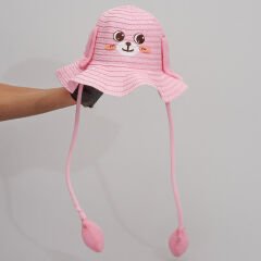 BASMALI ÇOCUK HASIR ŞAPKA KVS-022