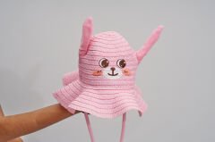 BASMALI ÇOCUK HASIR ŞAPKA KVS-022