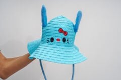 BASMALI ÇOCUK HASIR ŞAPKA KVS-021