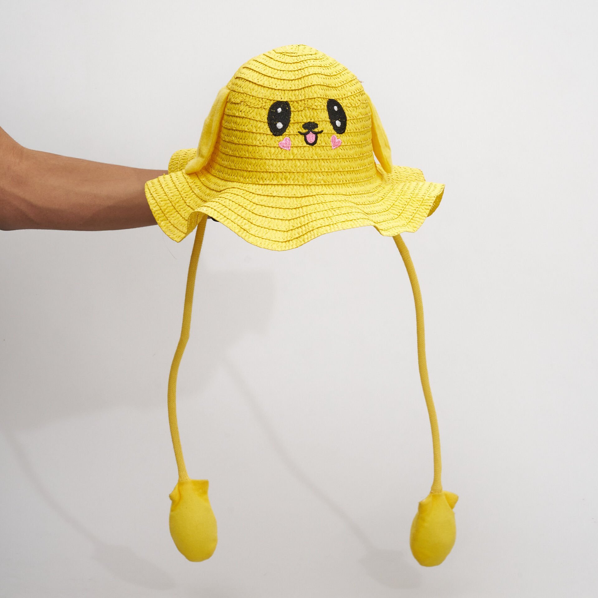 BASMALI ÇOCUK HASIR ŞAPKA KVS-020