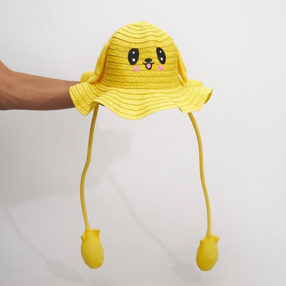 BASMALI ÇOCUK HASIR ŞAPKA KVS-020