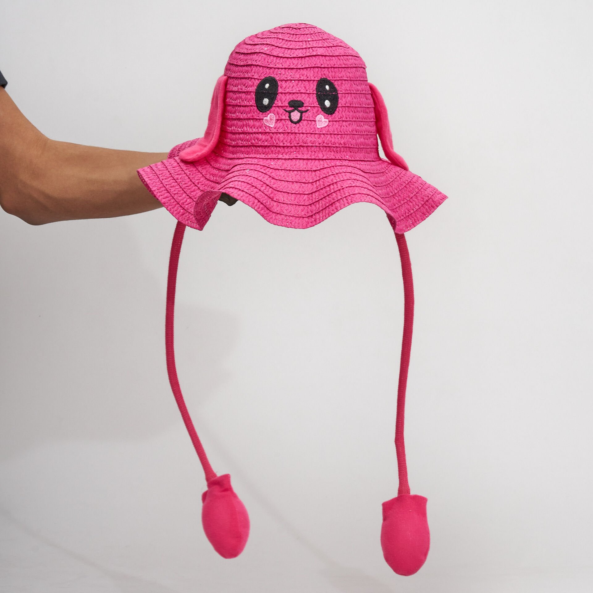 BASMALI ÇOCUK HASIR ŞAPKA KVS-020