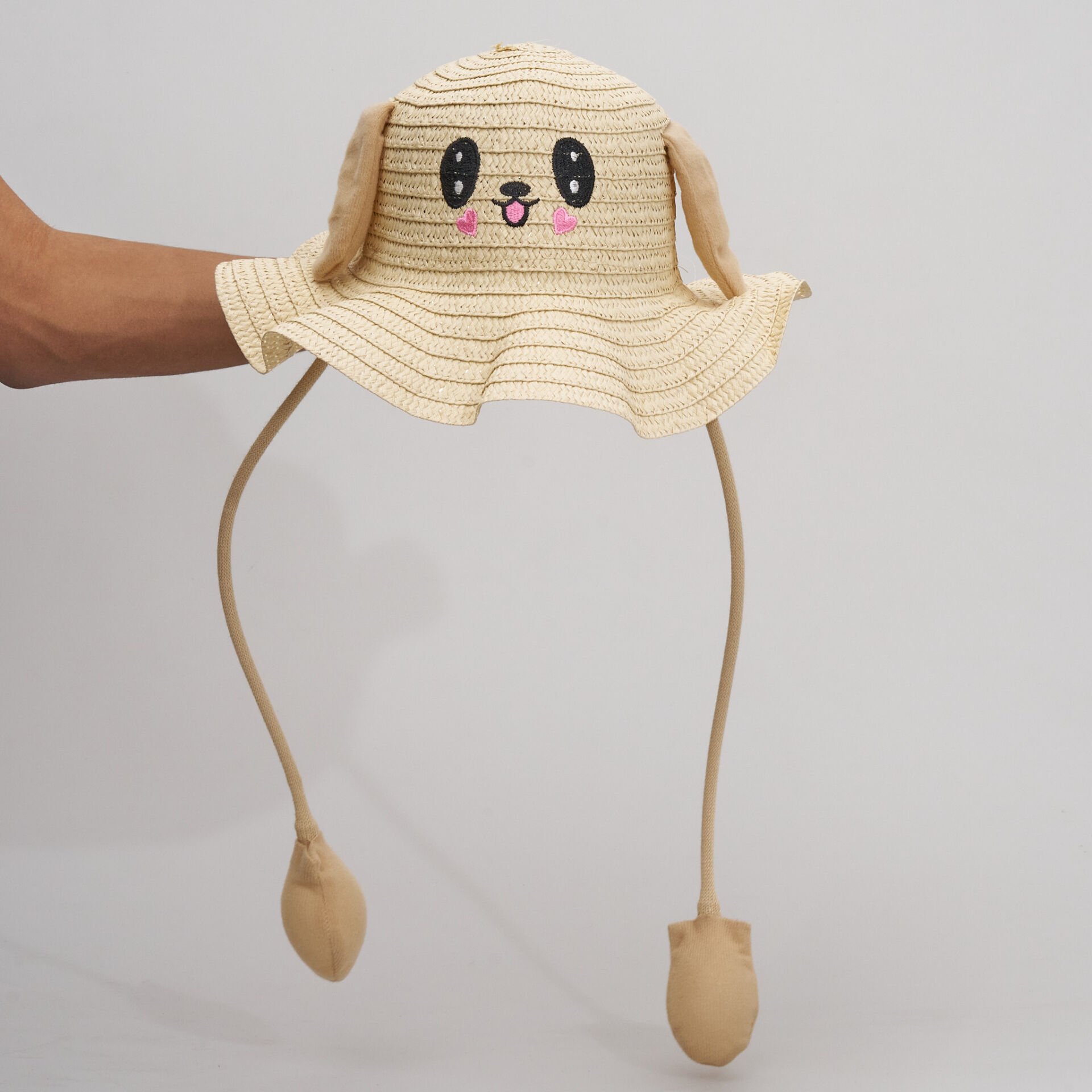 BASMALI ÇOCUK HASIR ŞAPKA KVS-020