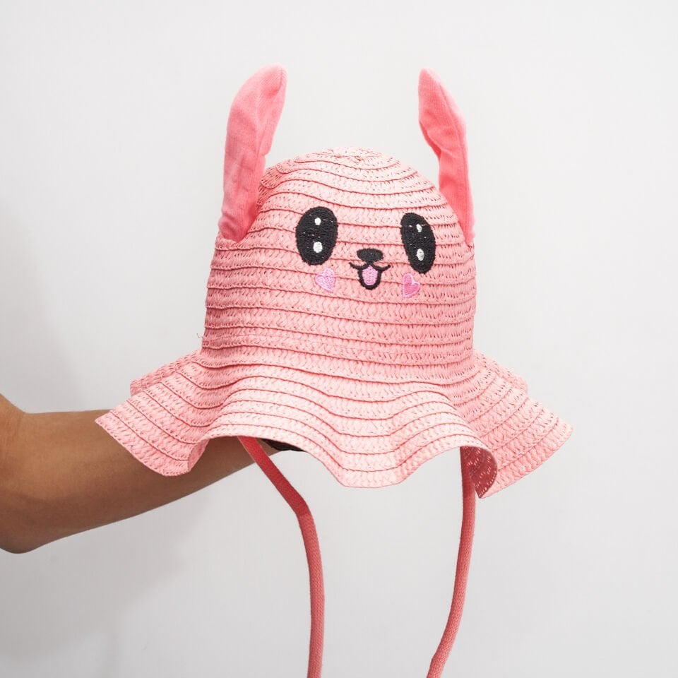 BASMALI ÇOCUK HASIR ŞAPKA KVS-020