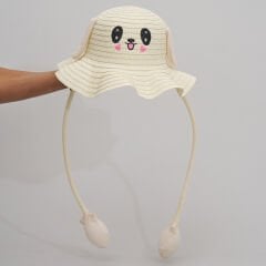 BASMALI ÇOCUK HASIR ŞAPKA KVS-020