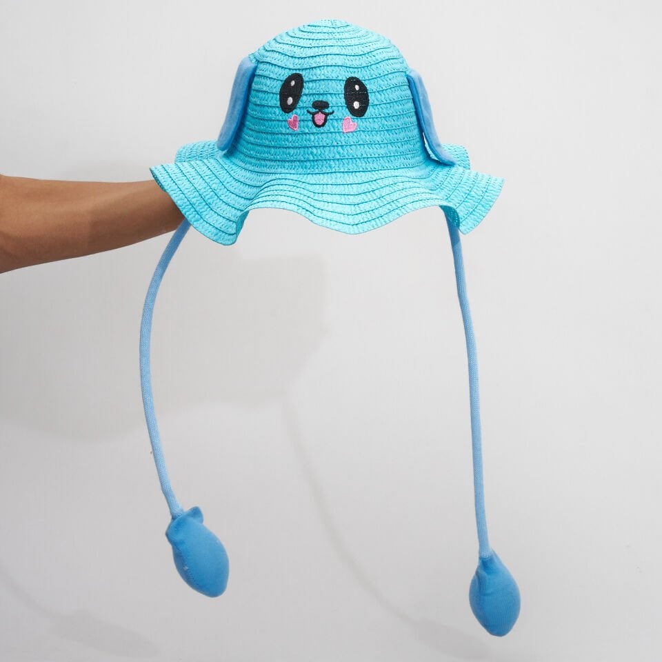 BASMALI ÇOCUK HASIR ŞAPKA KVS-020