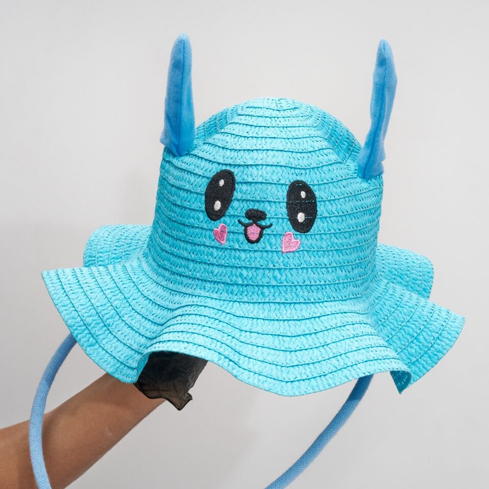 BASMALI ÇOCUK HASIR ŞAPKA KVS-020