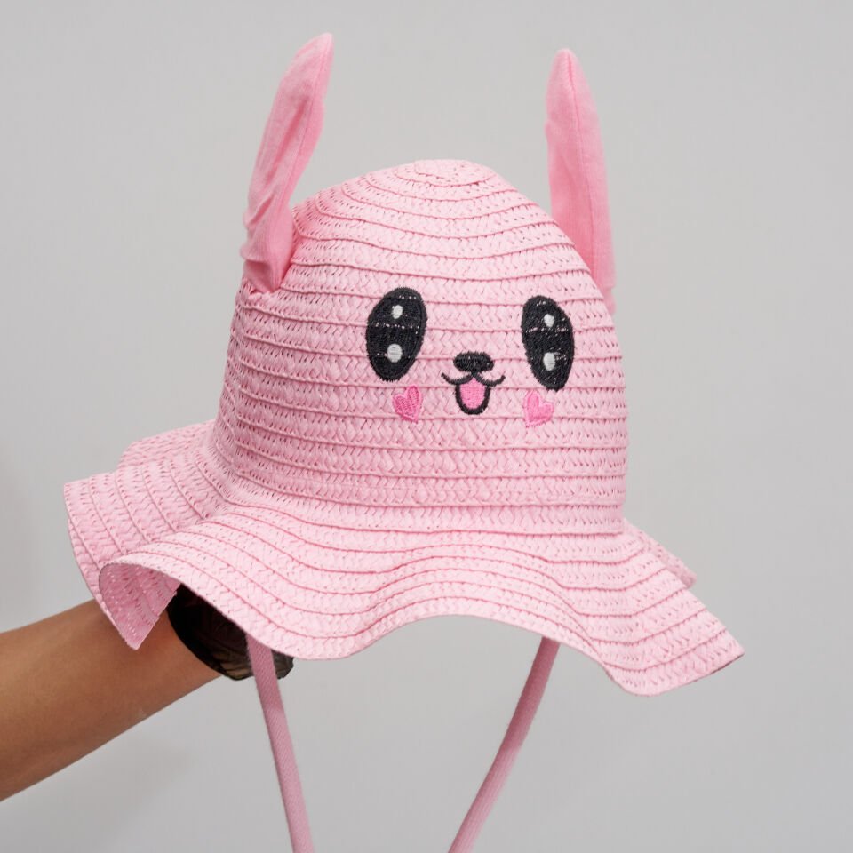 BASMALI ÇOCUK HASIR ŞAPKA KVS-020