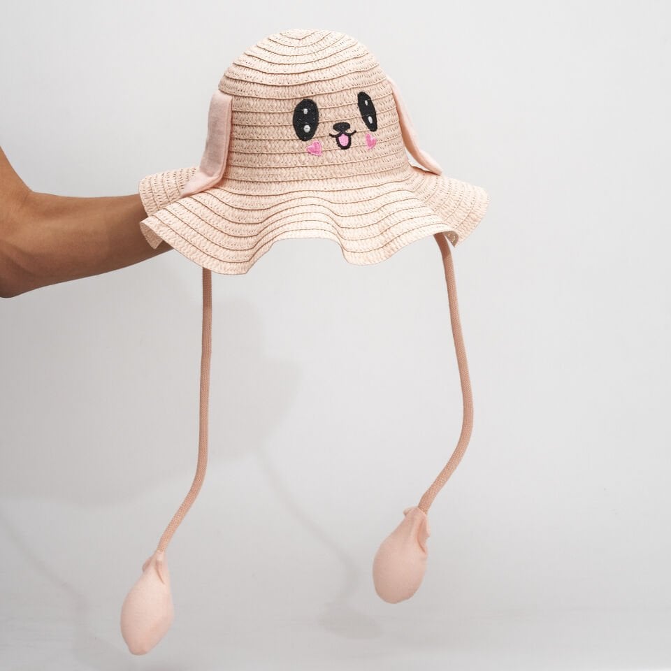 BASMALI ÇOCUK HASIR ŞAPKA KVS-020