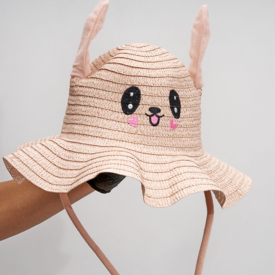 BASMALI ÇOCUK HASIR ŞAPKA KVS-020