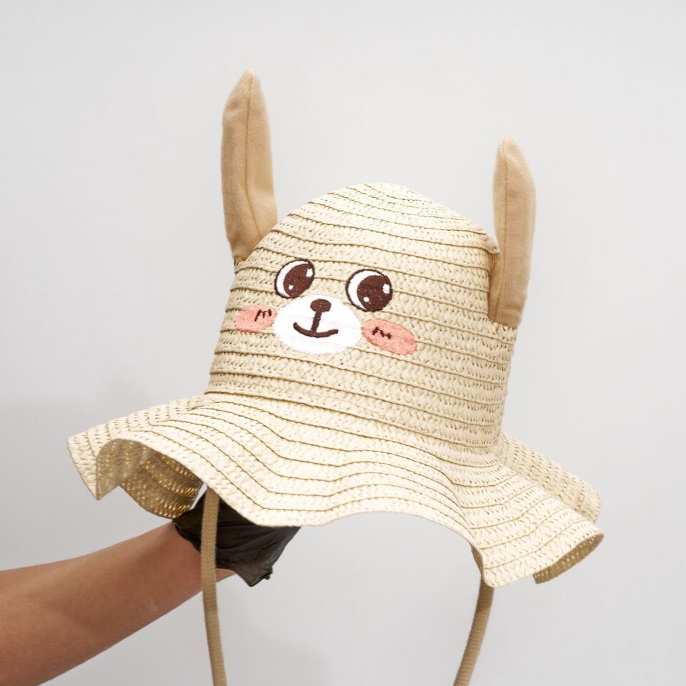 BASMALI ÇOCUK HASIR ŞAPKA KVS-022