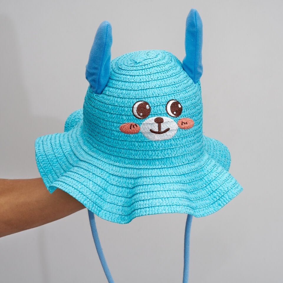 BASMALI ÇOCUK HASIR ŞAPKA KVS-022