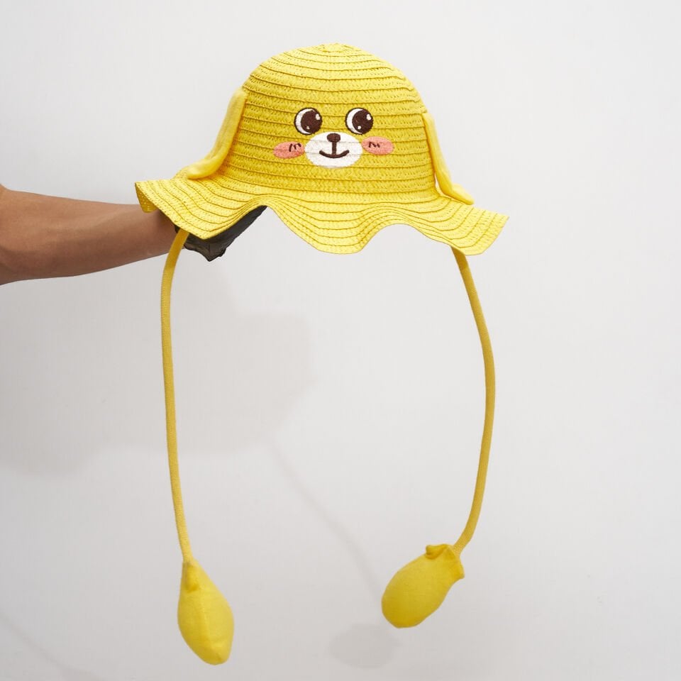 PRINTED CHILDREN'S STRAW HAT KVS-022