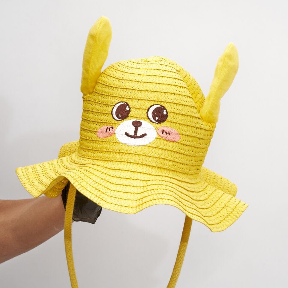 BASMALI ÇOCUK HASIR ŞAPKA KVS-022