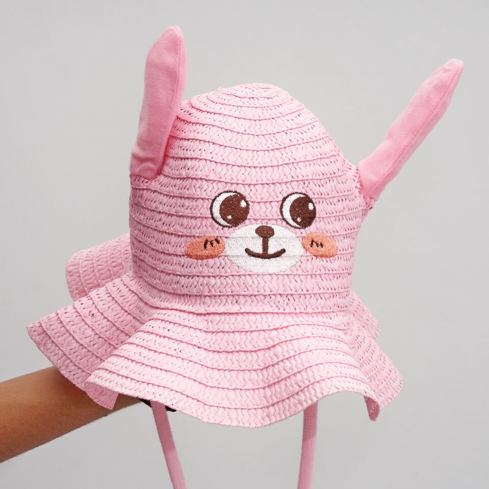 BASMALI ÇOCUK HASIR ŞAPKA KVS-022