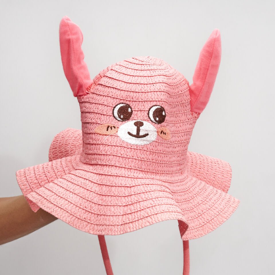 BASMALI ÇOCUK HASIR ŞAPKA KVS-022