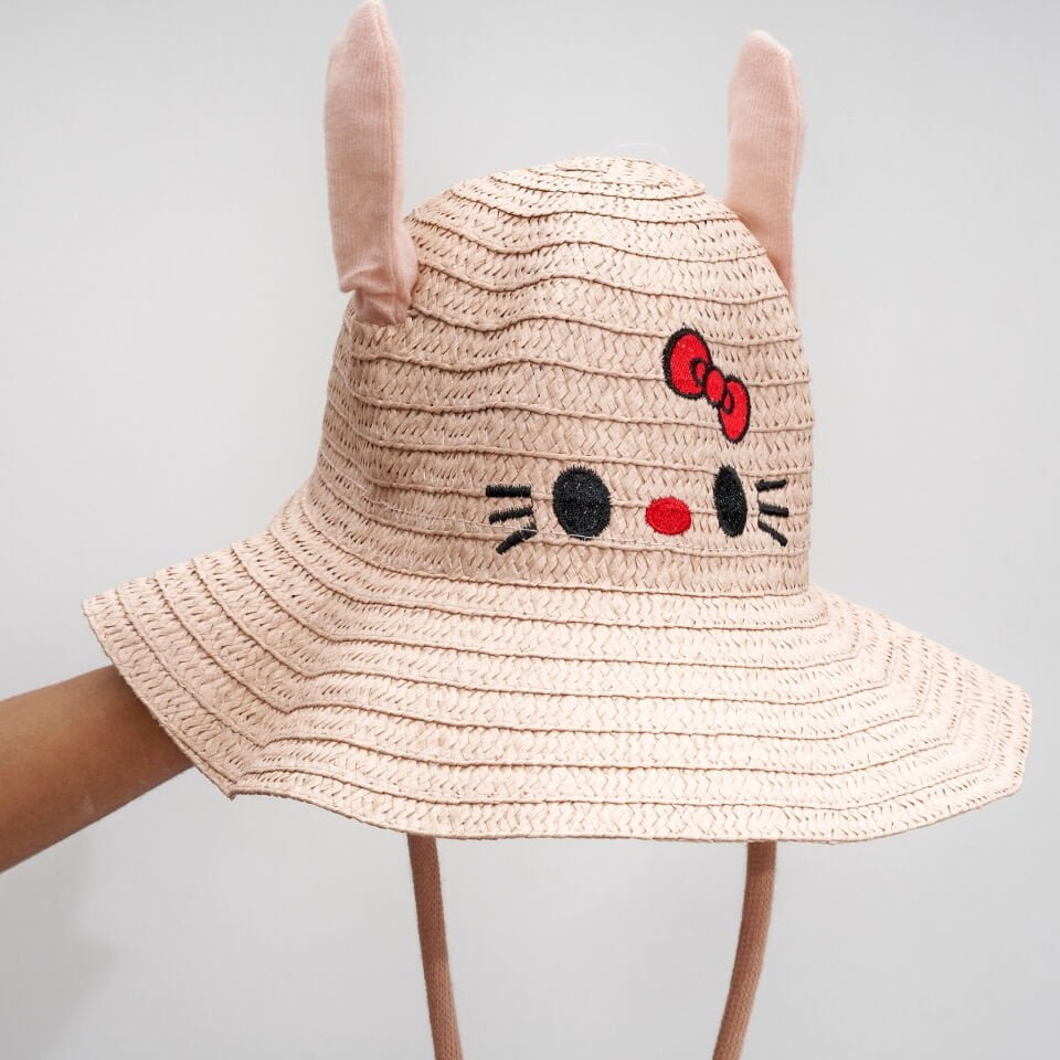 BASMALI ÇOCUK HASIR ŞAPKA KVS-021