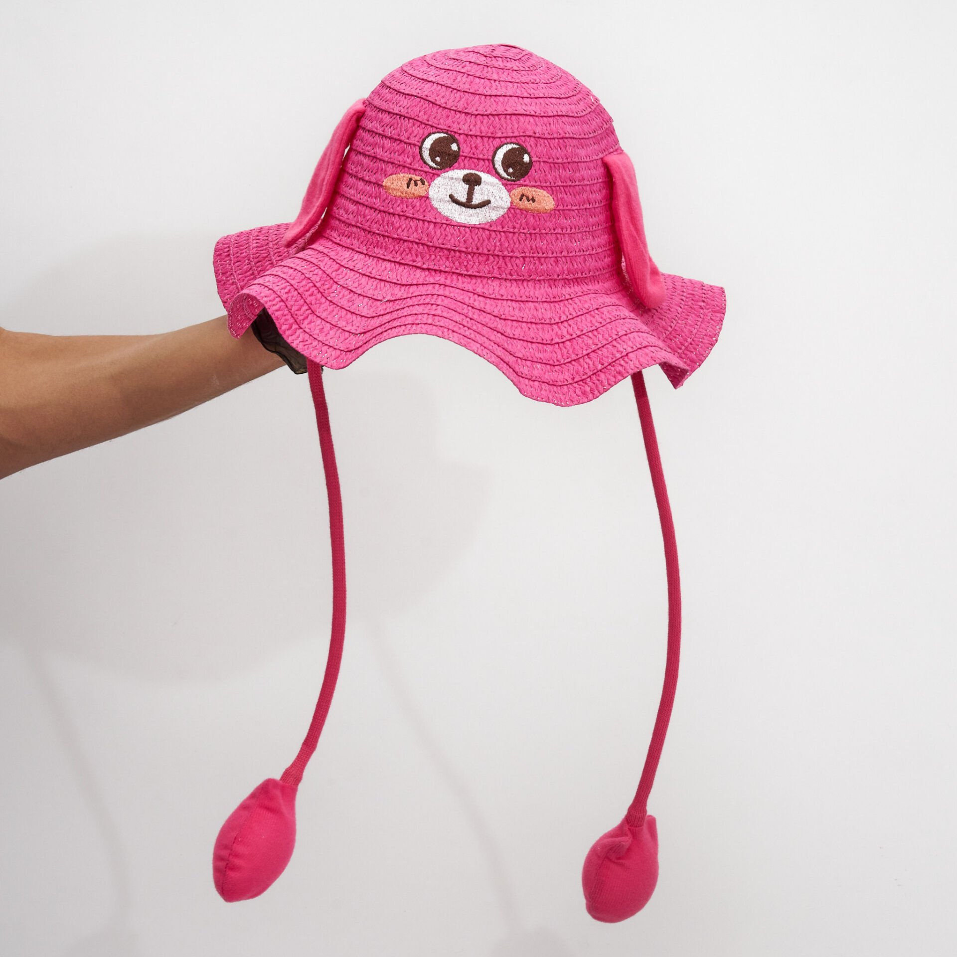 BASMALI ÇOCUK HASIR ŞAPKA KVS-022