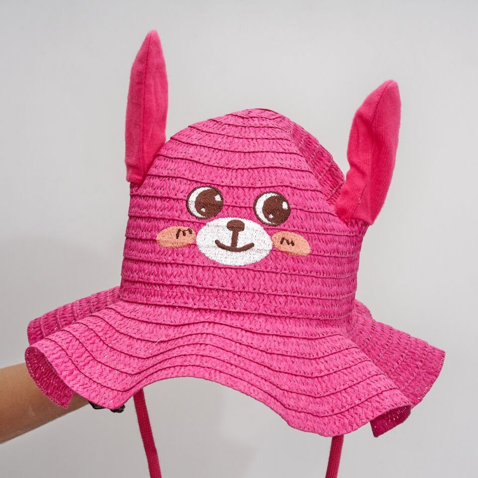 BASMALI ÇOCUK HASIR ŞAPKA KVS-022