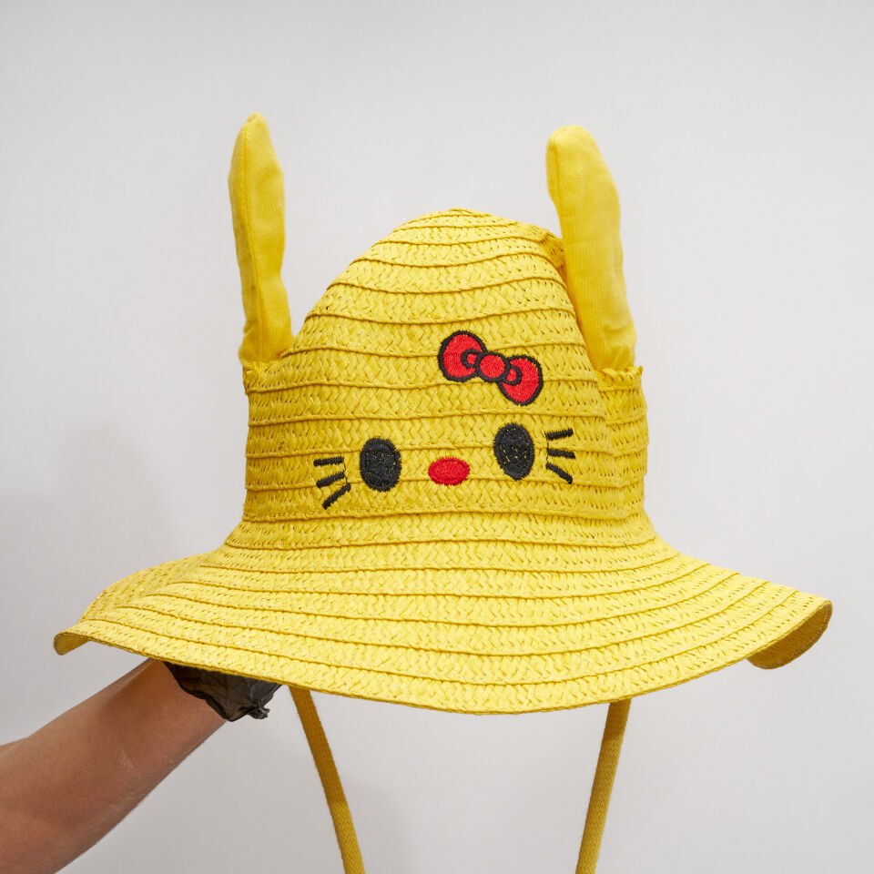 PRINTED CHILDREN'S STRAW HAT KVS-021