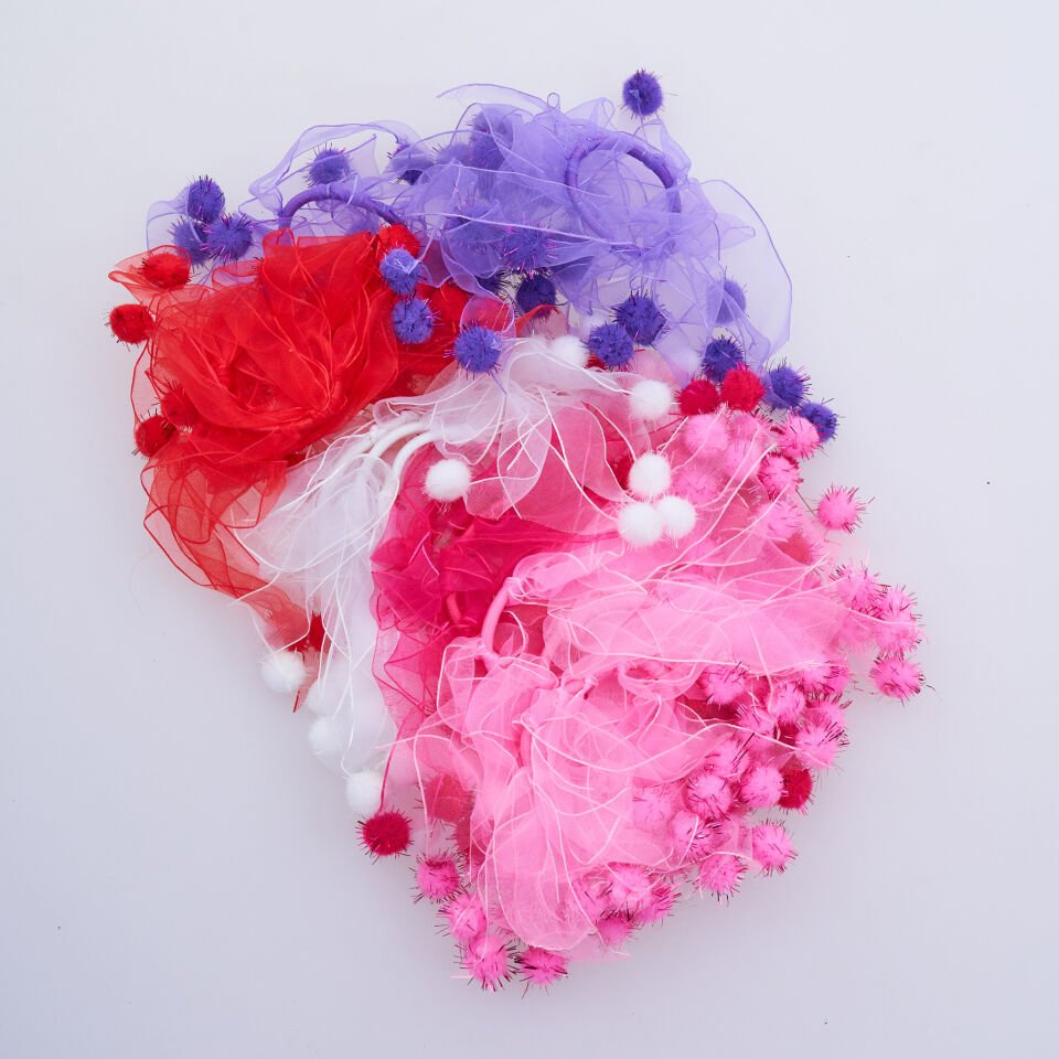 TÜLLÜ PONPONLU HAVLU TOKA L-29