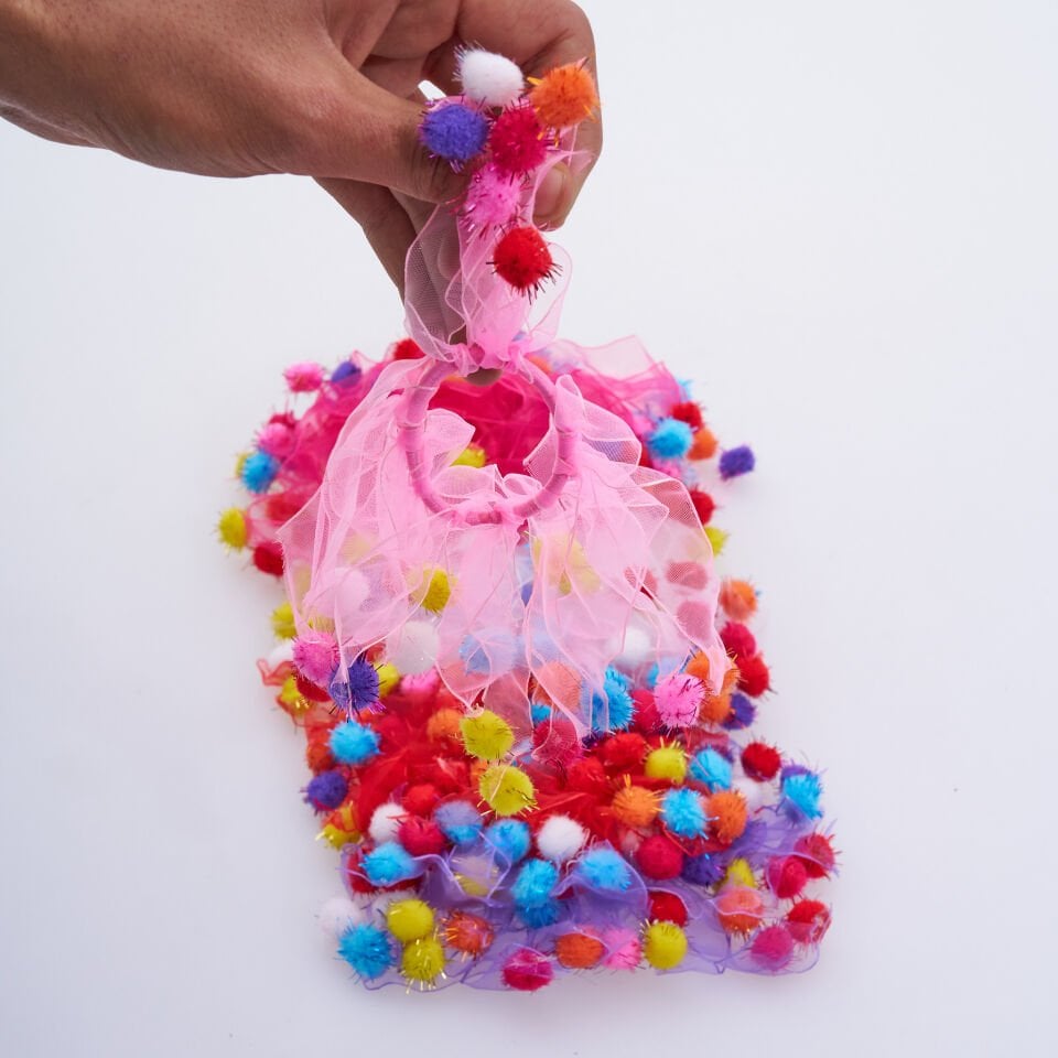 TÜLLÜ PONPONLU HAVLU TOKA L-28