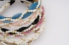 PEARL FABRIC WOMEN'S CROWN KVS-206